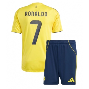 Billige Fotballdrakt Al-Nassr Cristiano Ronaldo #7 Replika Hjemmedraktsett Barn 2025-26 Kortermet (med bukser)